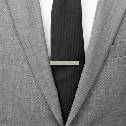 Stainless Steel Gunmetal Engravable Tie Clip by Cufflinks.com