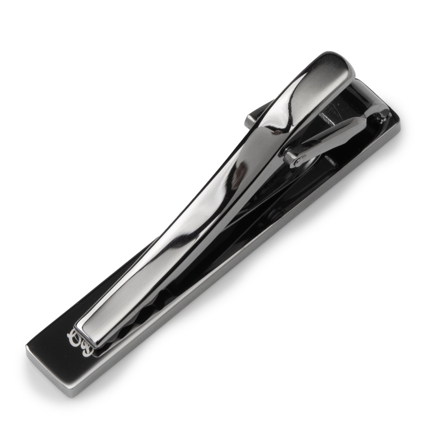 Stainless Steel Gunmetal Engravable Tie Clip by Cufflinks.com