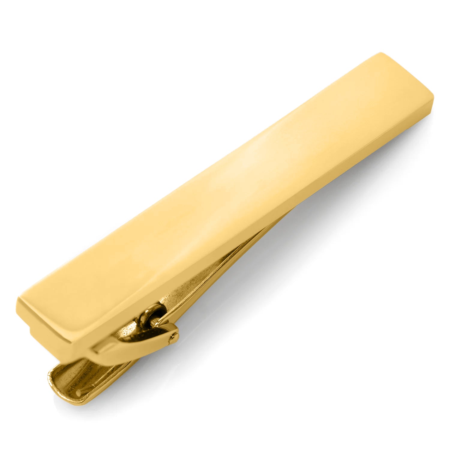 Gold Stainless Steel Engravable Tie Clip by Cufflinks.com