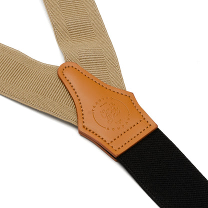Tan Convertible Suspenders by Cufflinks.com