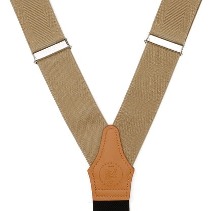 Tan Convertible Suspenders by Cufflinks.com