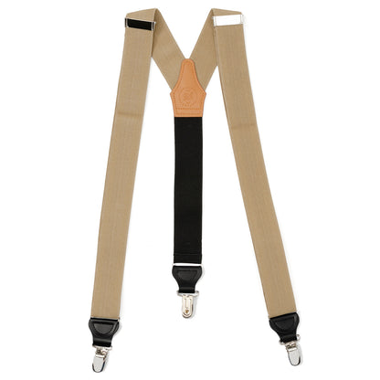 Tan Convertible Suspenders by Cufflinks.com