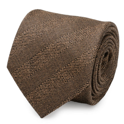 Tan Tweed Striped Linen Men&