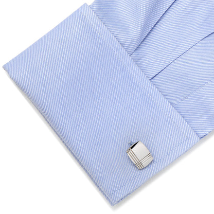 Sterling Silver Tartan Plaid Cufflinks by Cufflinks.com