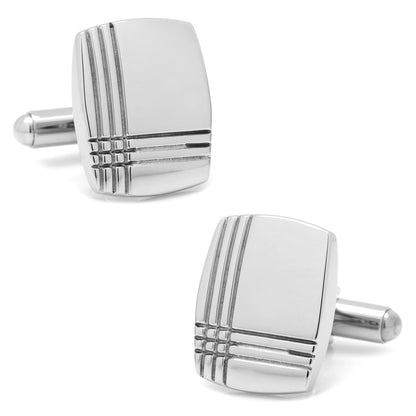 Sterling Silver Tartan Plaid Cufflinks by Cufflinks.com