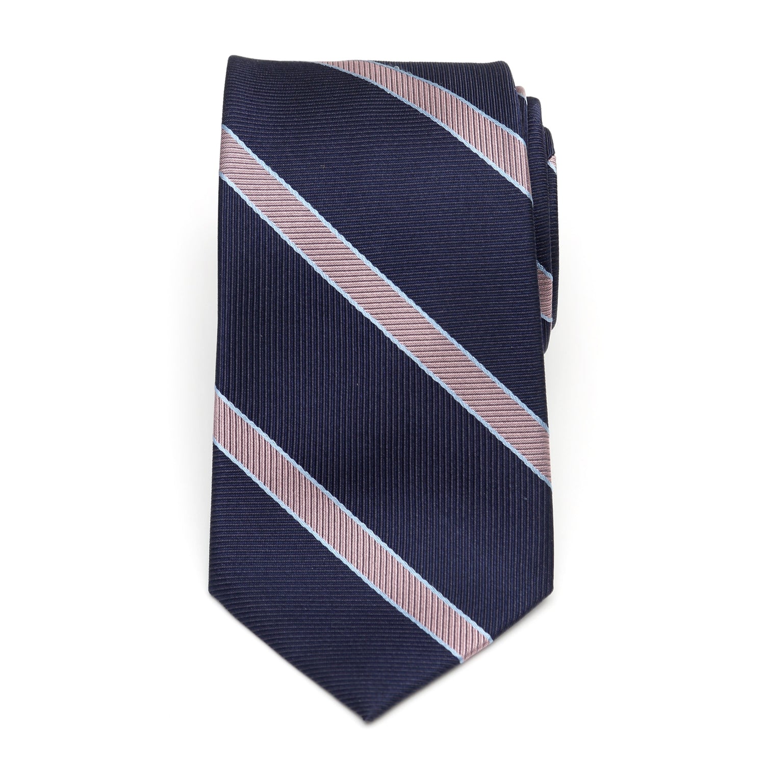 The Travis Tie (Navy Pink Stripe Men&
