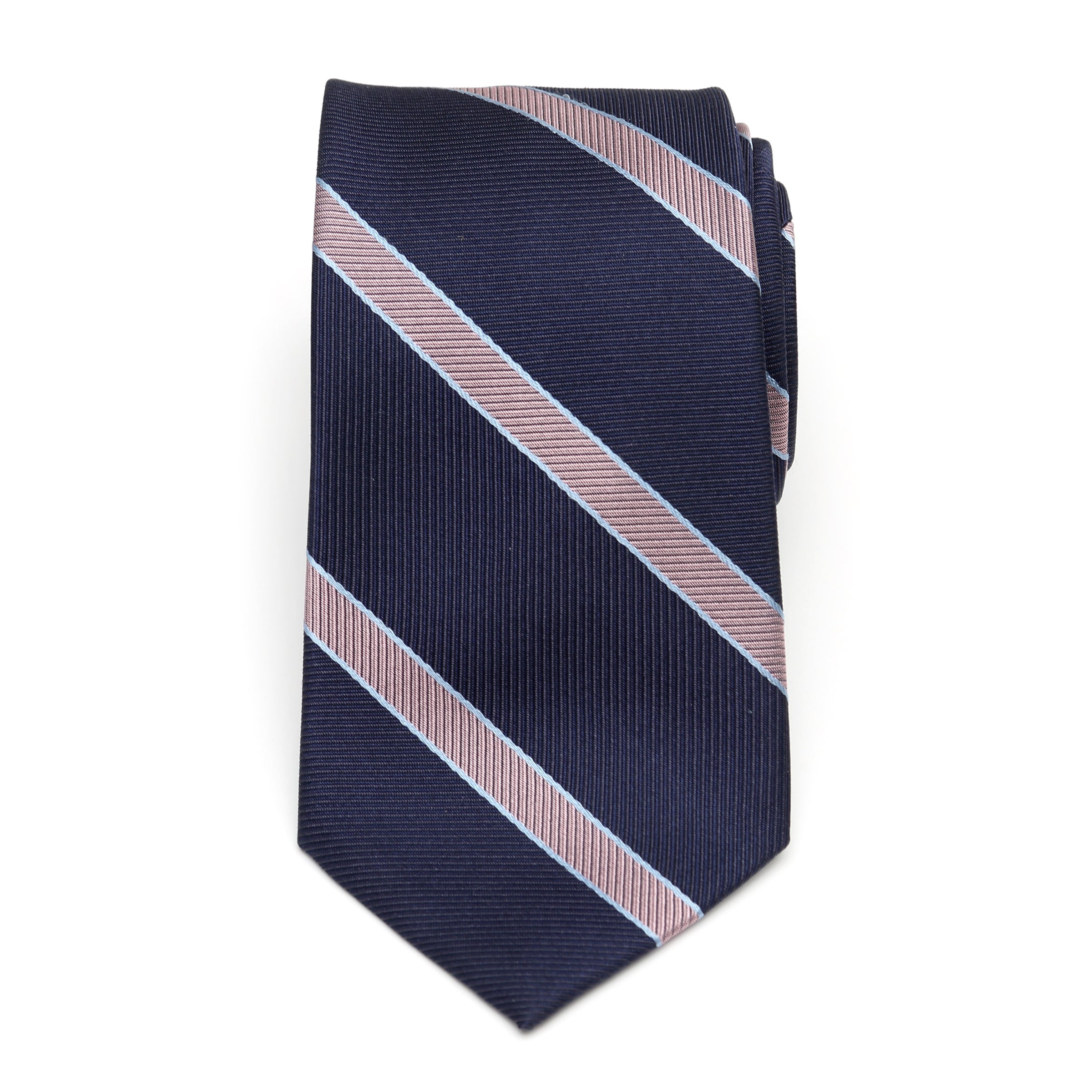 The Travis Tie (Navy Pink Stripe Men&