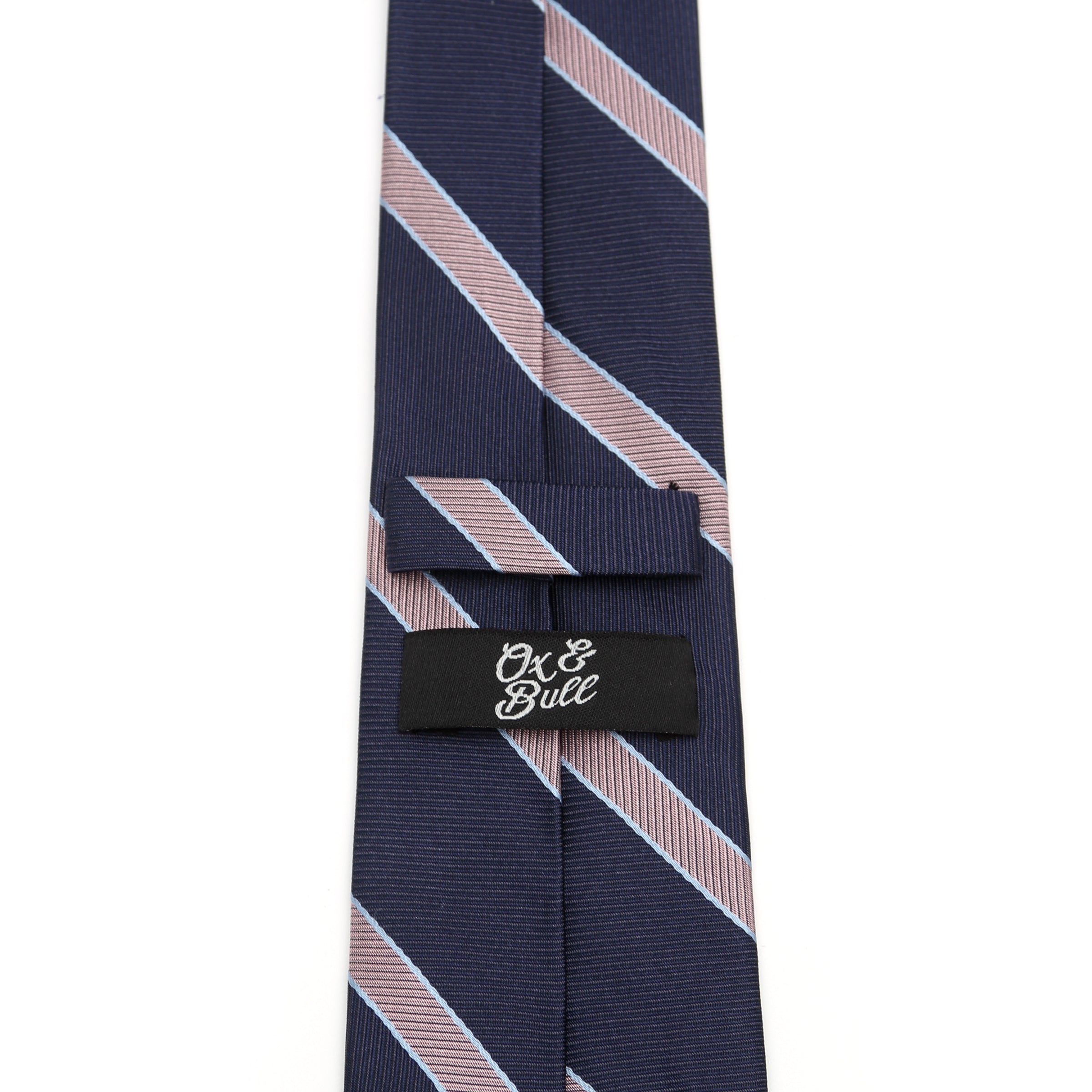 The Travis Tie (Navy Pink Stripe Men&