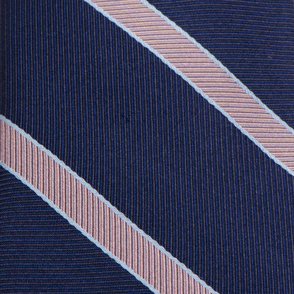 The Travis Tie (Navy Pink Stripe Men&