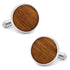 Stainless Steel Wood Cufflinks by Cufflinks.com