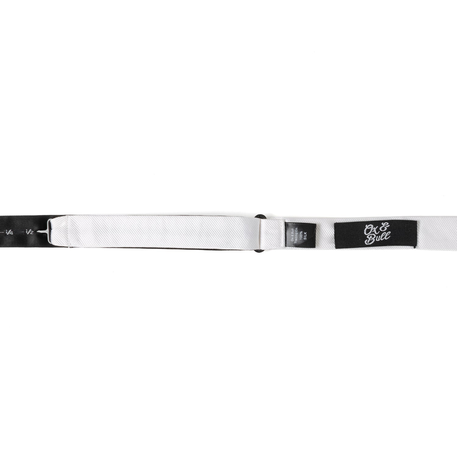 White Silk Self Bow Tie by Cufflinks.com
