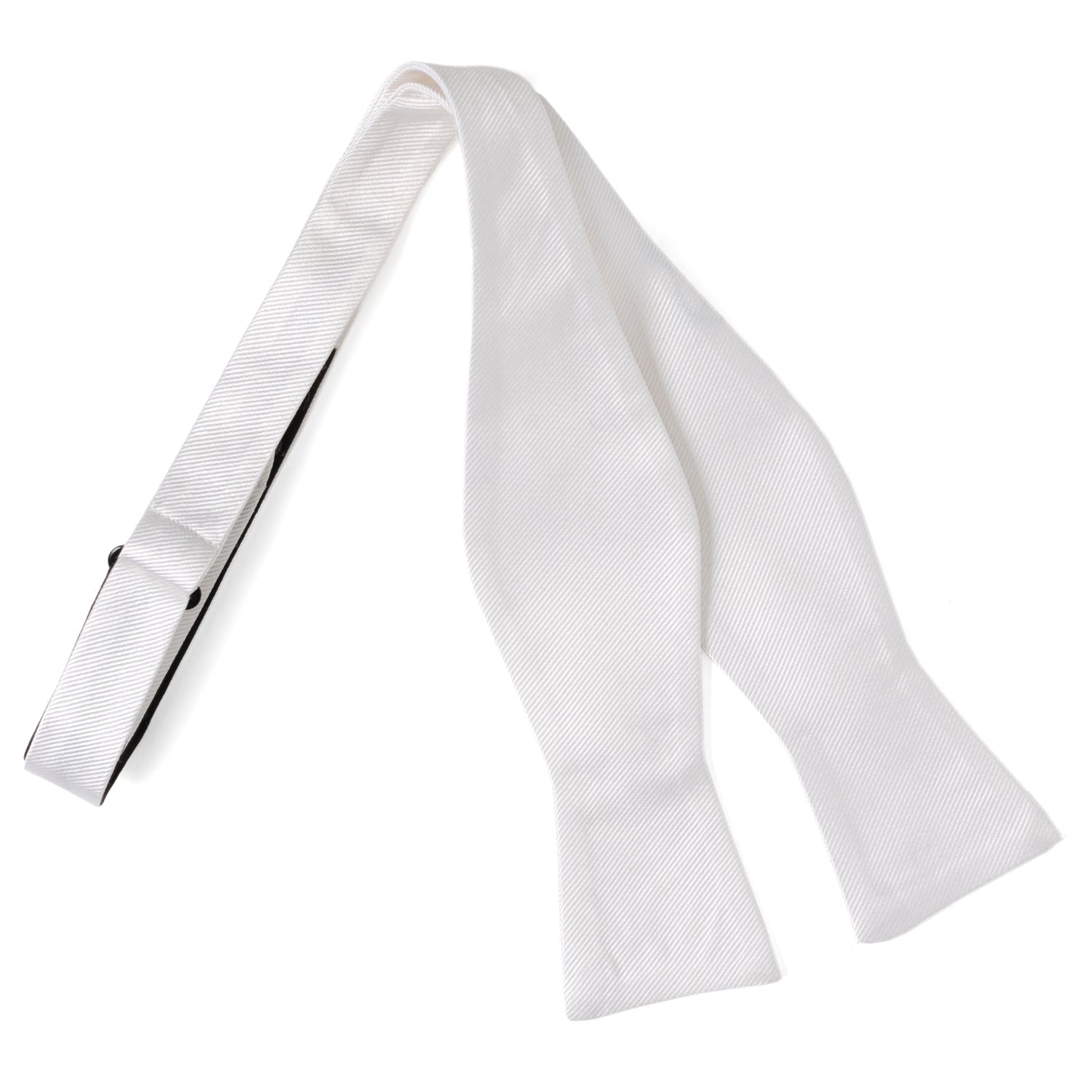 White Silk Self Bow Tie by Cufflinks.com