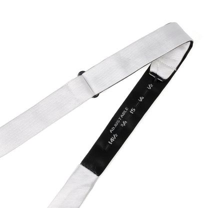 White Silk Self Bow Tie by Cufflinks.com