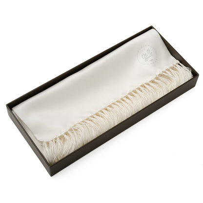 White Silk Tuxedo Scarf by Cufflinks.com