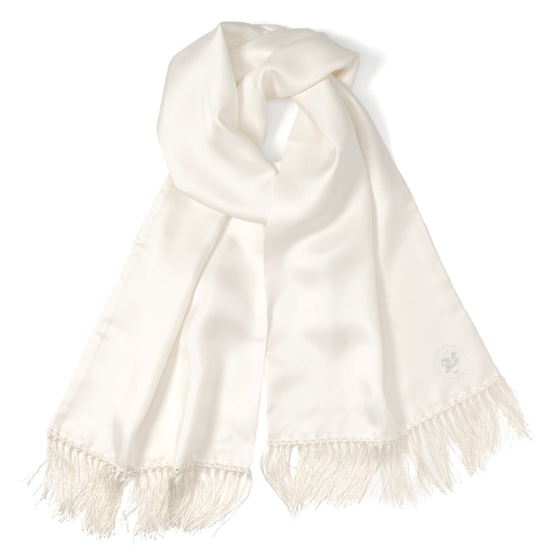 White Silk Tuxedo Scarf by Cufflinks.com
