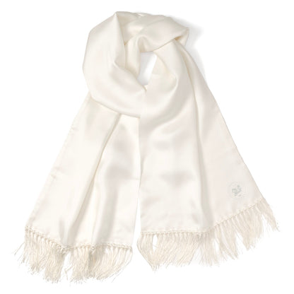 White Silk Tuxedo Scarf by Cufflinks.com