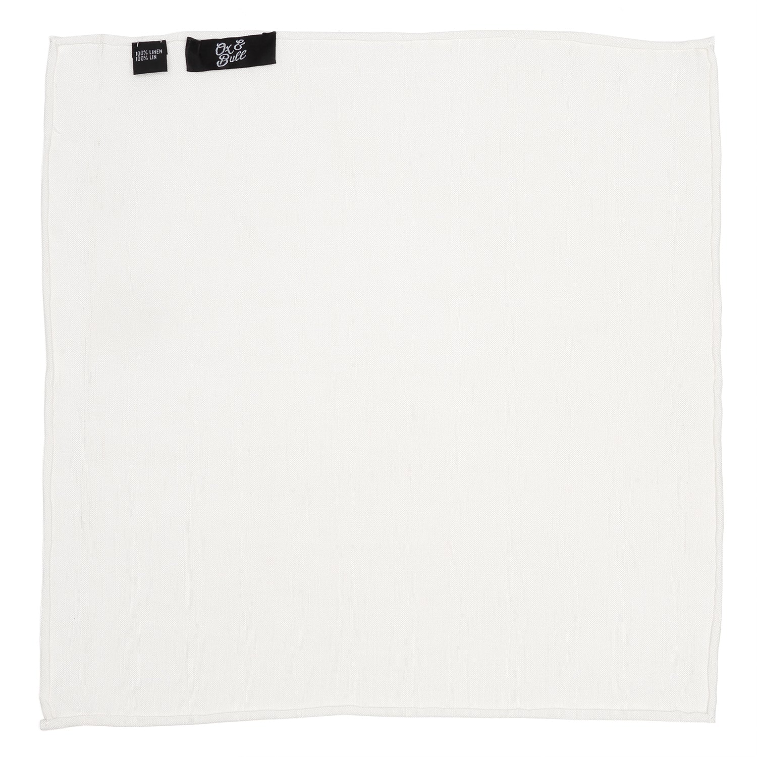 Cream Linen Pocket Square by Cufflinks.com
