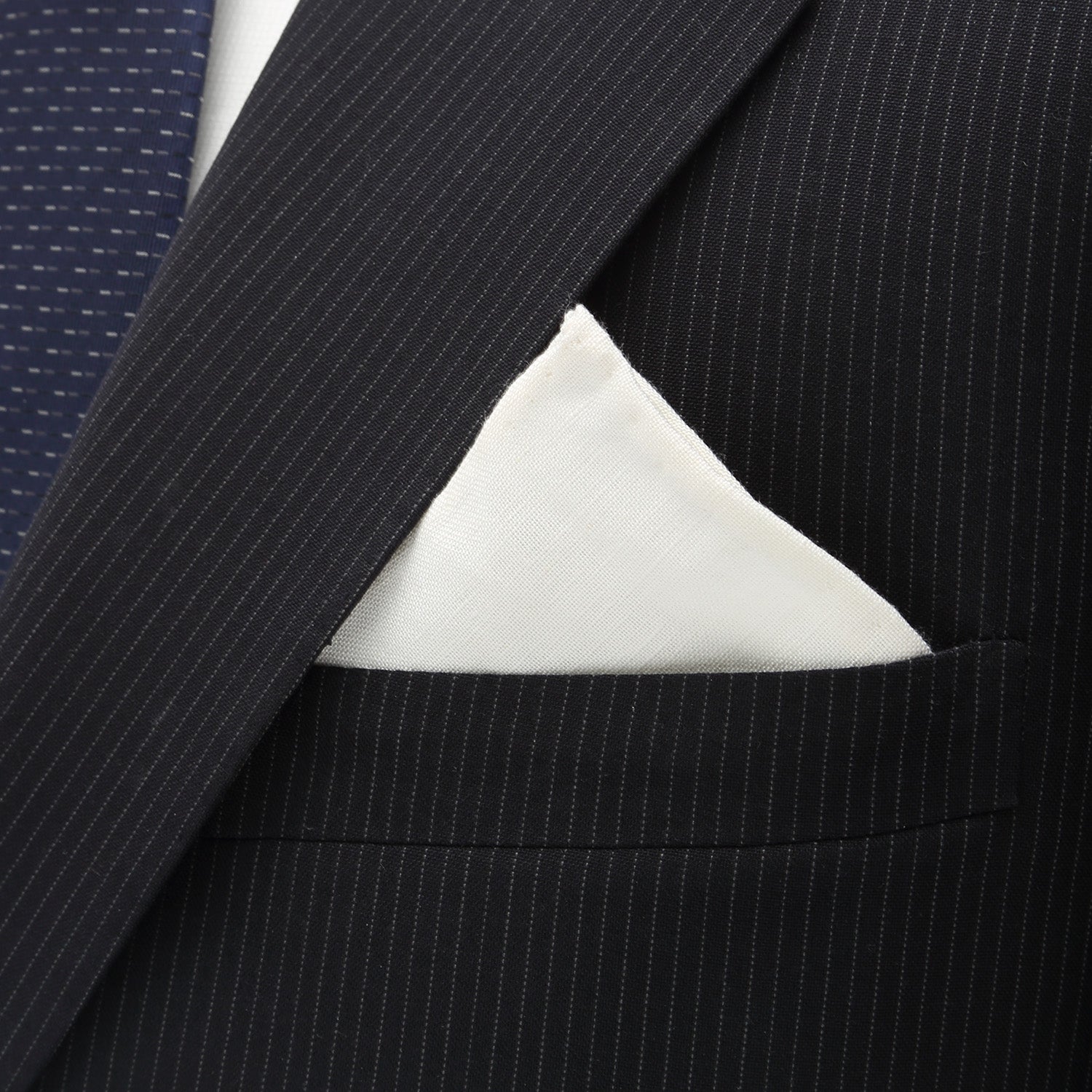 Cream Linen Pocket Square by Cufflinks.com