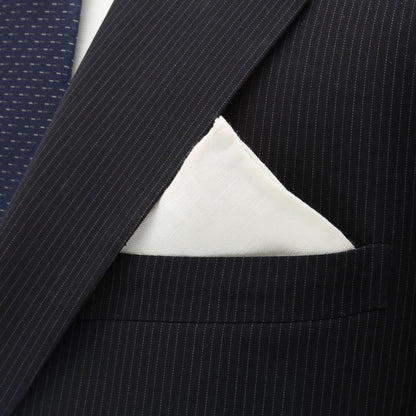 Cream Linen Pocket Square by Cufflinks.com