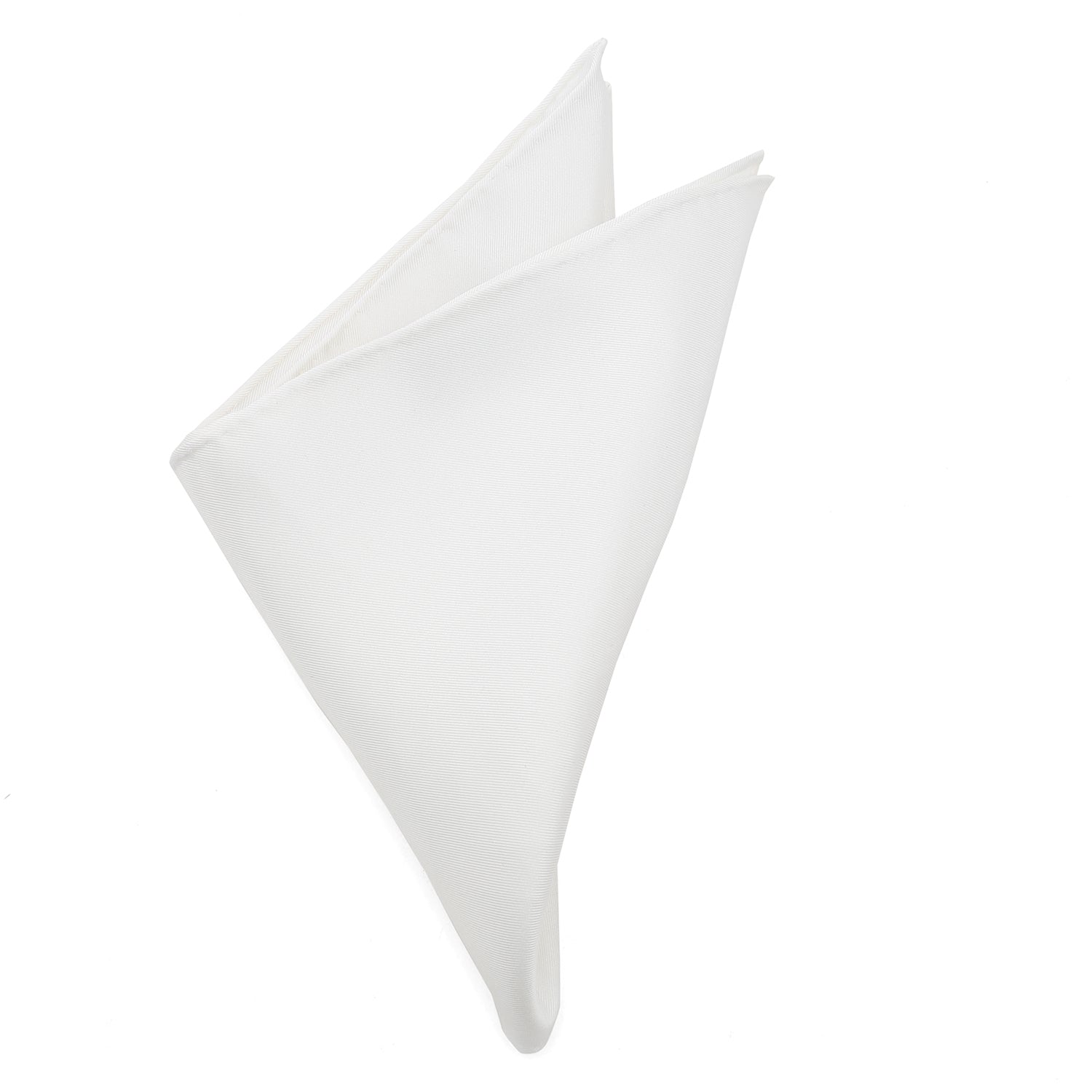White Silk Pocket Square by Cufflinks.com