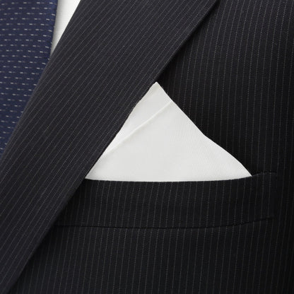 White Silk Pocket Square by Cufflinks.com
