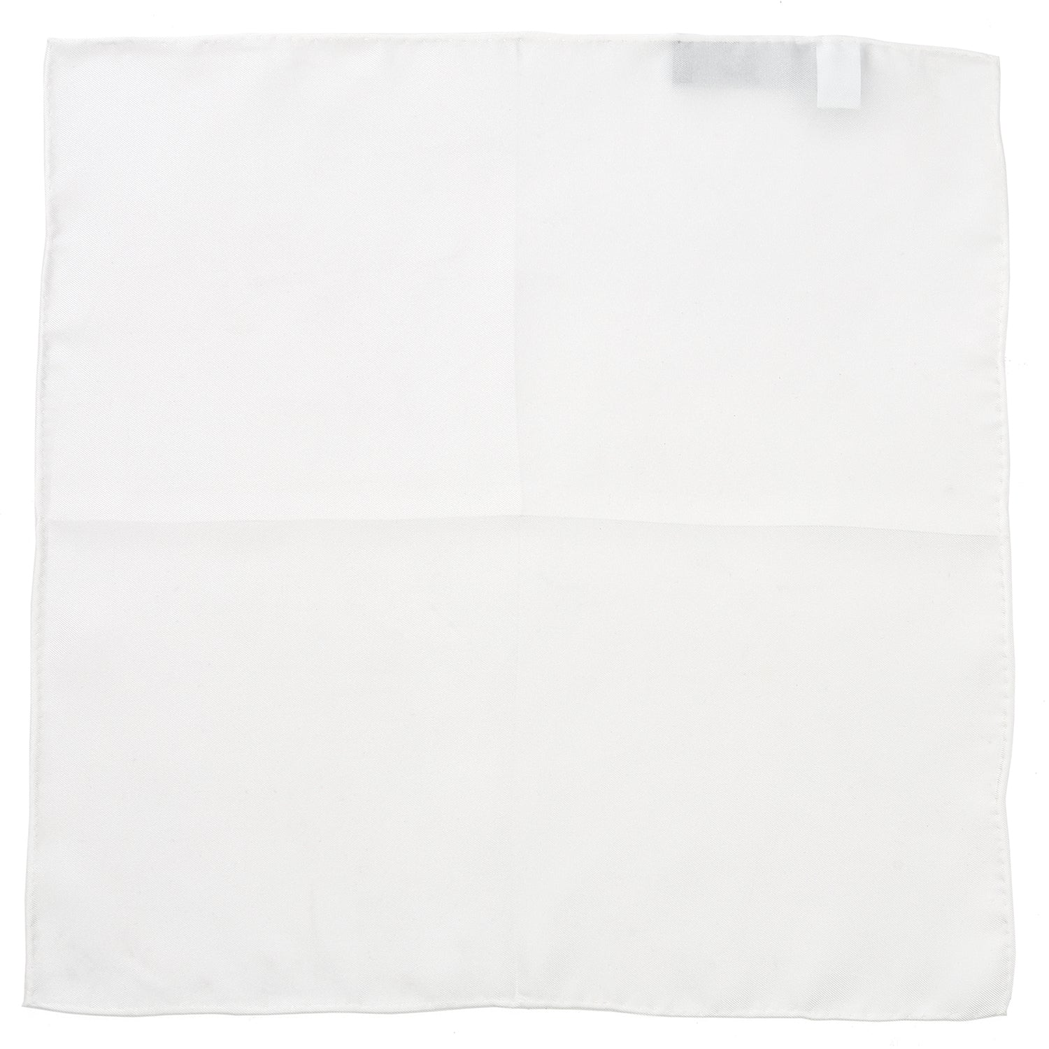White Silk Pocket Square by Cufflinks.com