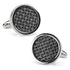 Woven Metal Black Cufflinks by Cufflinks.com