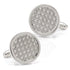 Woven Metal Silver Cufflinks by Cufflinks.com