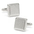 Silver Textured Square Cufflinks by Cufflinks.com