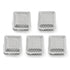 Silver Textured Square Studs by Cufflinks.com