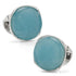 Sterling Silver Classic Formal Aquamarine Jade Cufflinks by Cufflinks.com