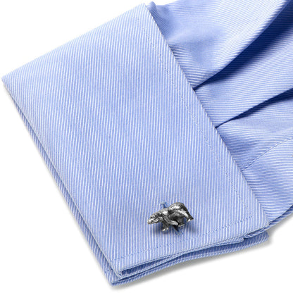Sterling Silver Bear Cufflinks by Cufflinks.com
