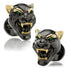 Sterling Silver Black and 14K Gold Vermeil Panther Cufflinks by Cufflinks.com