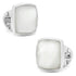 Sterling Silver Classic Cushion Mother of Pearl Cufflinks by Cufflinks.com
