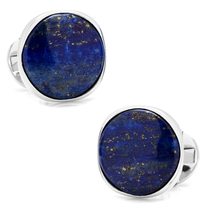Sterling Silver Classic Formal Lapis 5-Stud Set by Cufflinks.com