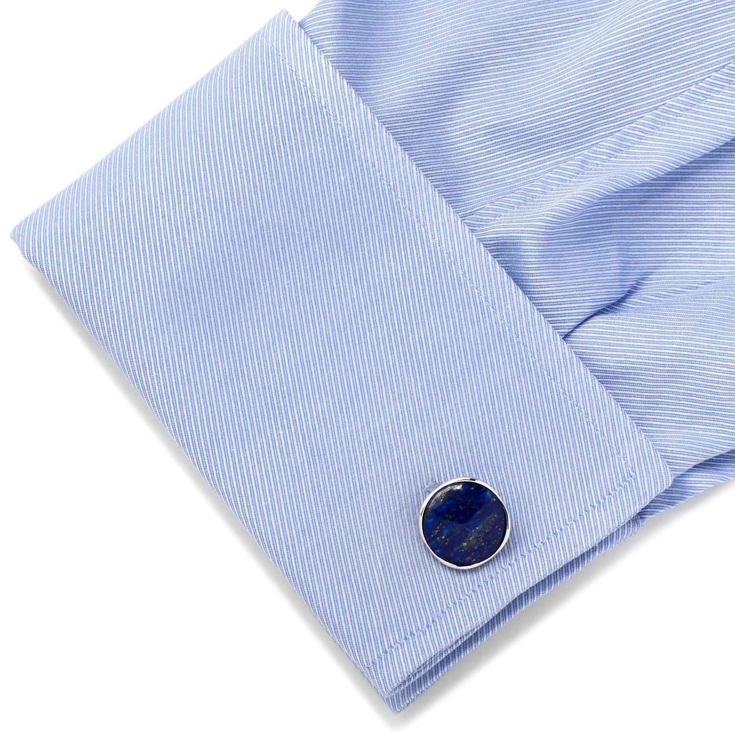 Sterling Silver Classic Formal Lapis 5-Stud Set by Cufflinks.com