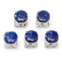 Sterling Silver Classic Formal Lapis 5-Studs by Cufflinks.com