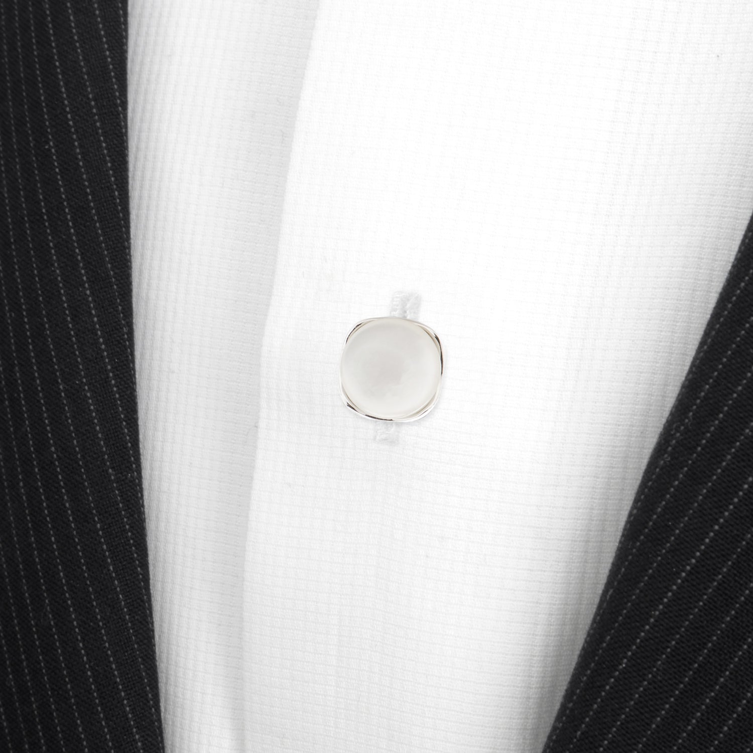 Sterling Silver Classic Formal Mother of Pearl 5-Studs by Cufflinks.com