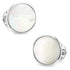 Sterling Silver Classic Formal Mother of Pearl Cufflinks by Cufflinks.com