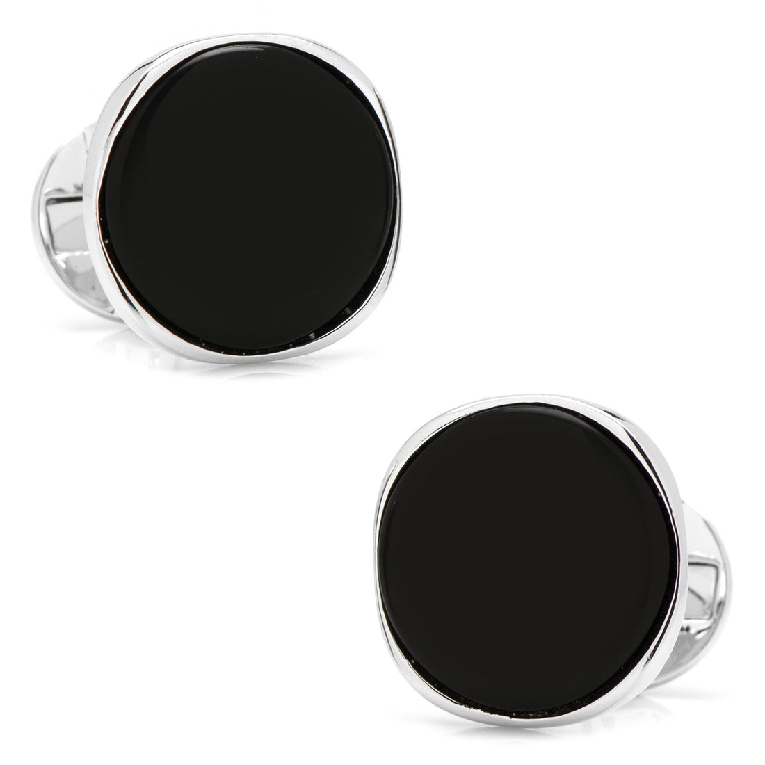 Sterling Silver Classic Formal Onyx Cufflinks by Cufflinks.com