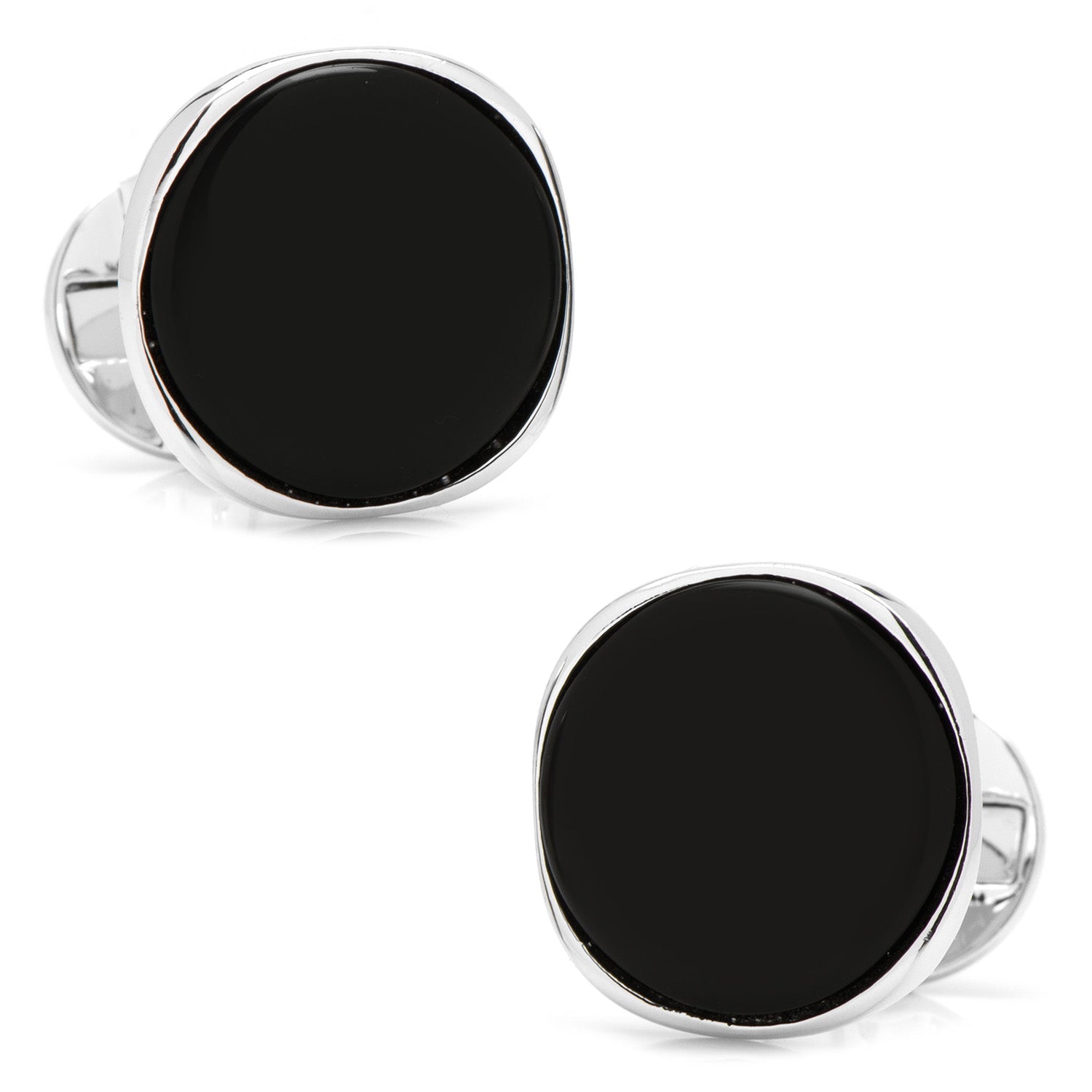 Sterling Silver Classic Formal Onyx Cufflinks by Cufflinks.com