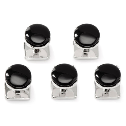 Sterling Silver Classic Formal Black Onyx 5-Studs by Cufflinks.com