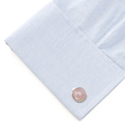 Sterling Silver Classic Formal Pink Mother of Pearl Cufflink by Cufflinks.com