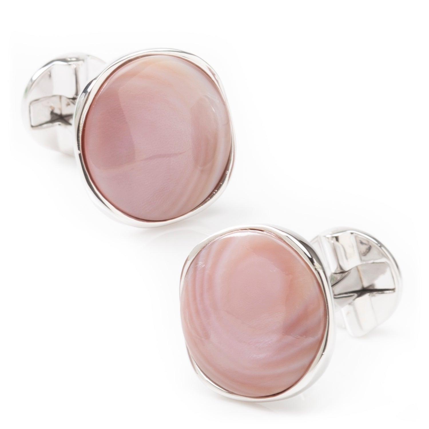 Sterling Silver Classic Formal Pink Mother of Pearl 5-Stud Set by Cufflinks.com
