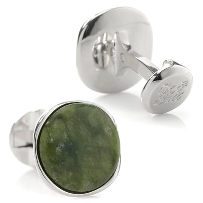 Seraphinite Stone Sterling Silver Cufflinks by Cufflinks.com