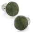 Seraphinite Stone Sterling Silver Cufflinks by Cufflinks.com