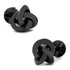 Sterling Silver Black Knot Cufflinks by Cufflinks.com