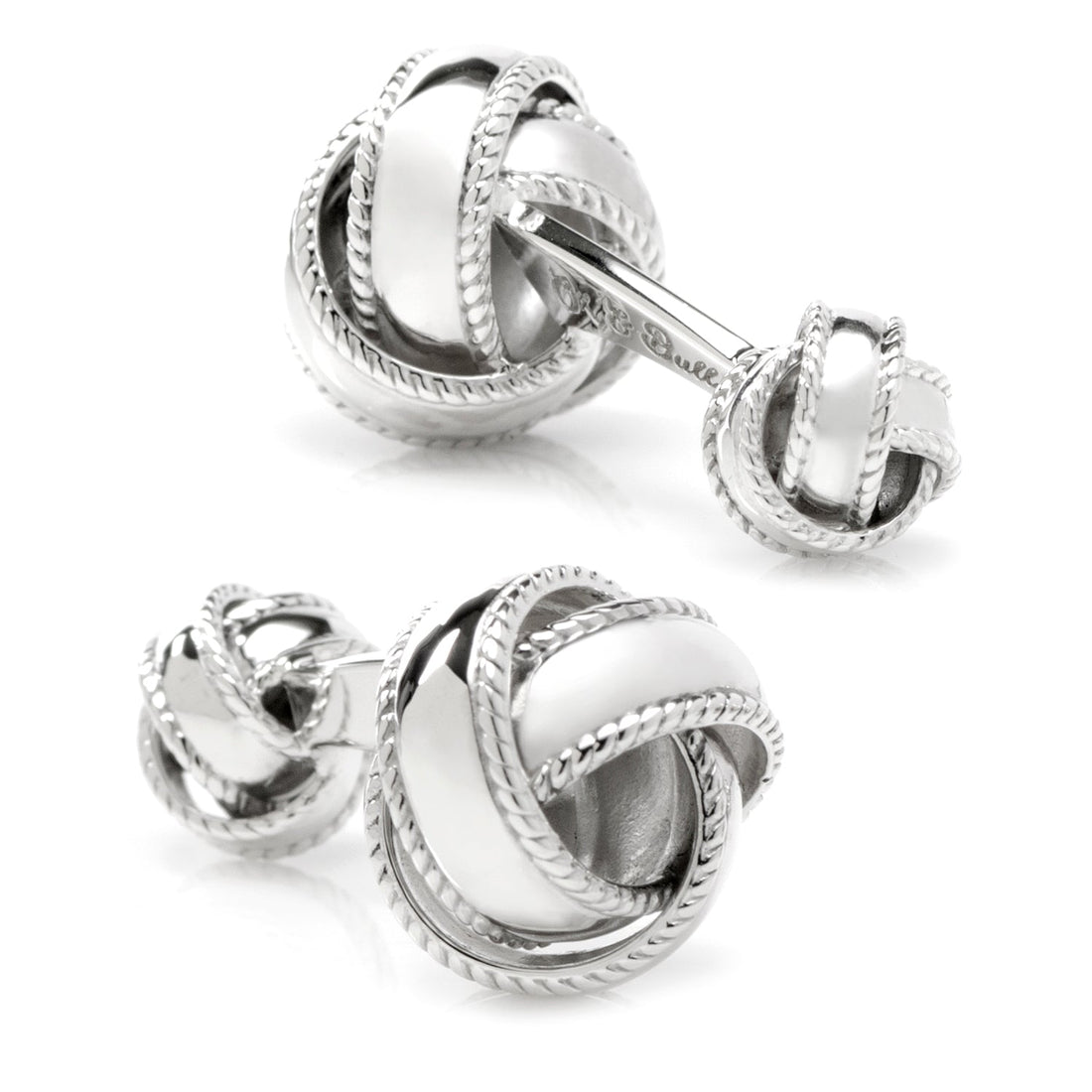 Sterling Silver Braided Knot Cufflinks by Cufflinks.com