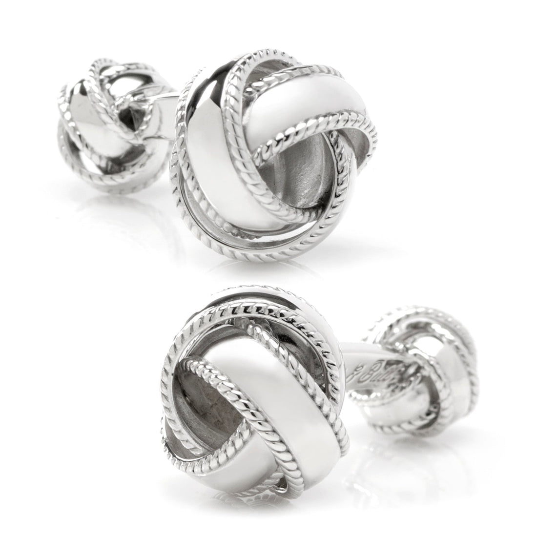 Sterling Silver Braided Knot Cufflinks by Cufflinks.com
