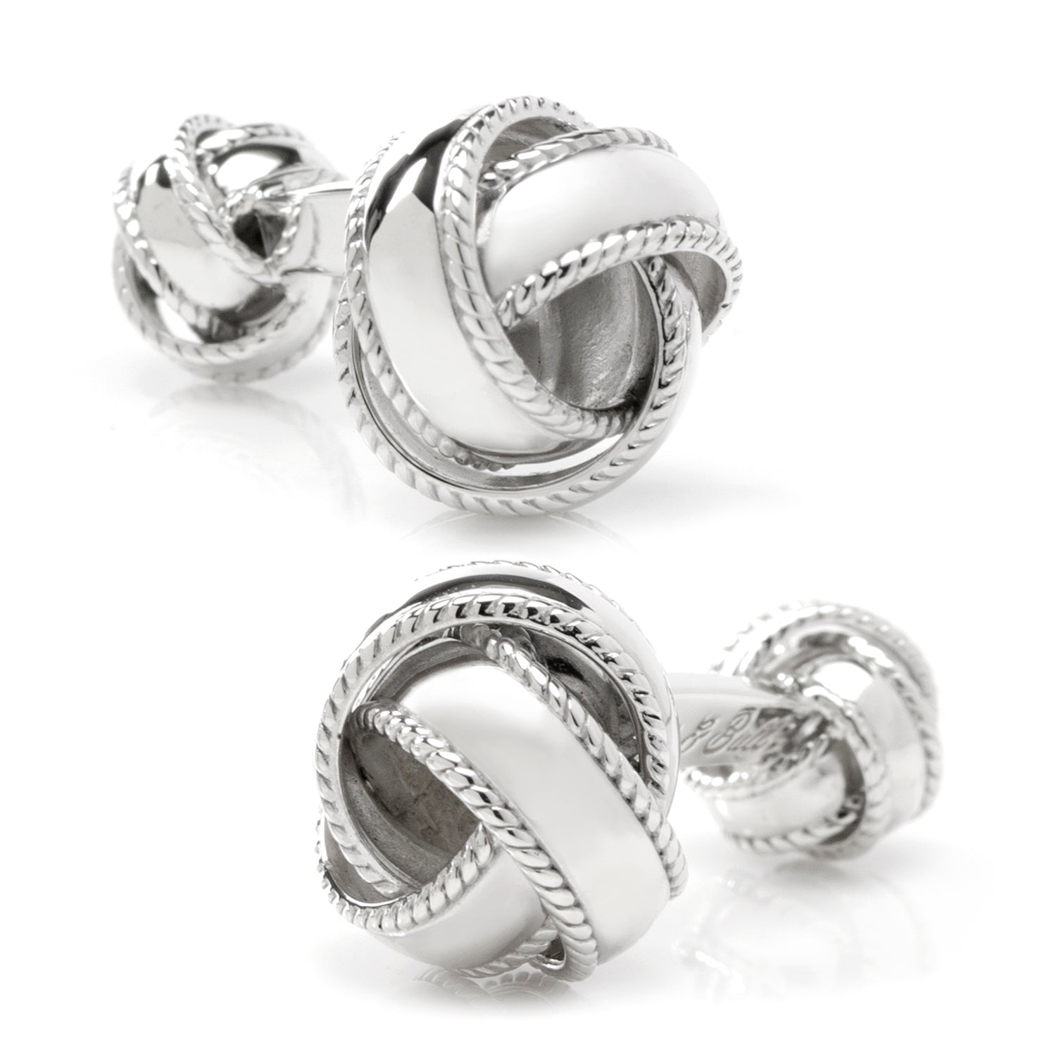 Sterling Silver Braided Knot Cufflinks by Cufflinks.com